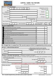 CAPITAL GAINS TAX RETURN