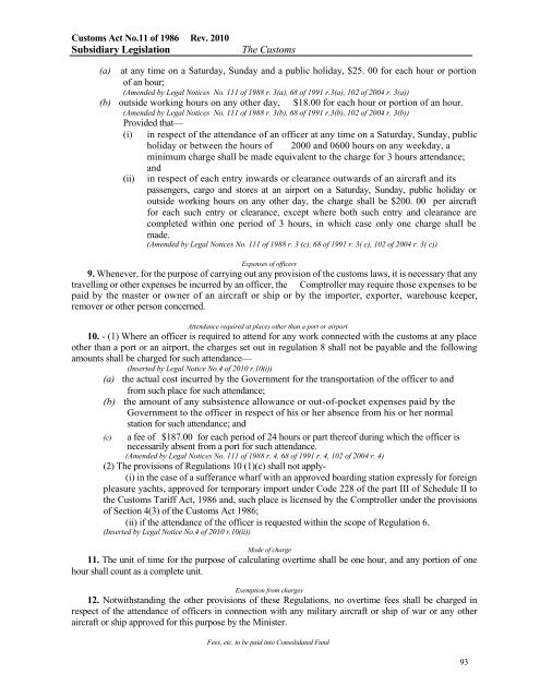 Customs Regulations 1986. - Fiji Revenue & Customs Authority