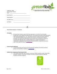 Greenfiber Coverage Chart