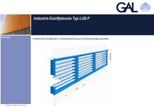 Industrie-Zuluftjalousie Typ LUE-F