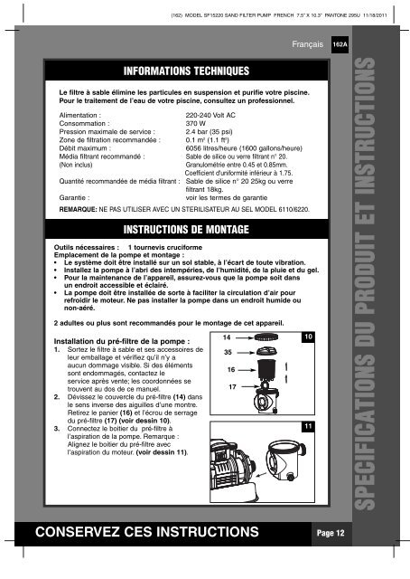 conservez ces instructions - Steinbach