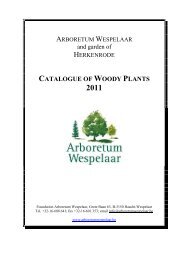 CATALOGUE WOODY PLANTS 2011