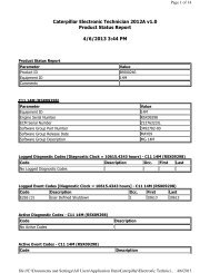 Caterpillar Electronic Technician 2012A v1.0 Product Status Report ...