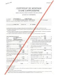 CERTIFICAT DE MONTAGE D'UNE CARROSSERIE