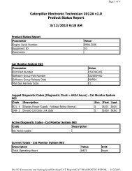 Caterpillar Electronic Technician 2012A v1.0 Product Status Report ...