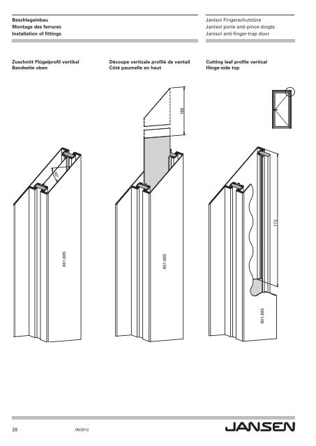 Janisol Fingerschutztür Janisol anti-finger-trap door