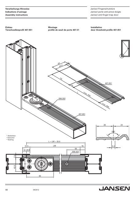 Janisol Fingerschutztür Janisol anti-finger-trap door