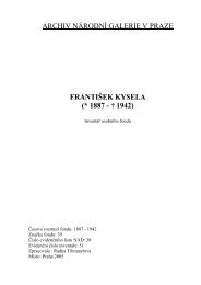 ARCHIV NÁRODNÍ GALERIE V PRAZE FRANTIŠEK KYSELA (* 1887 - † 1942)