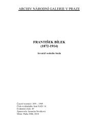 ARCHIV NÁRODNÍ GALERIE V PRAZE FRANTIŠEK BÍLEK (1872-1914)