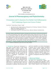 Formulation and Evaluation of an Herbal Anti-Inflammatory Gel ...