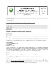 VACANT PROPERTY REGISTRATION FORM