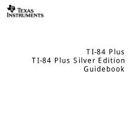 Ti 84 Plus Ti 84 Plus Silver Edition Guidebook