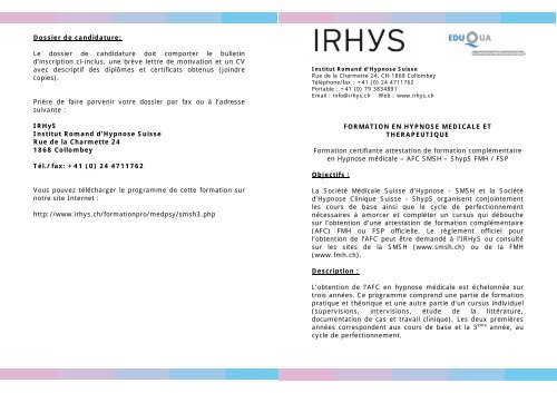 Lettre De Motivation Pour Formation Hypnose