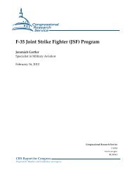 F-35 Joint Strike Fighter (JSF) Program