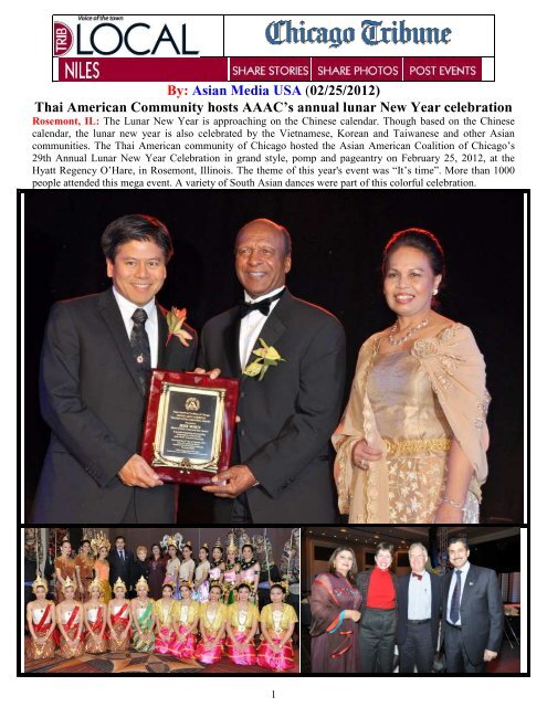 Thai American Community hosts AAAC's annual ... - Asian Media USA