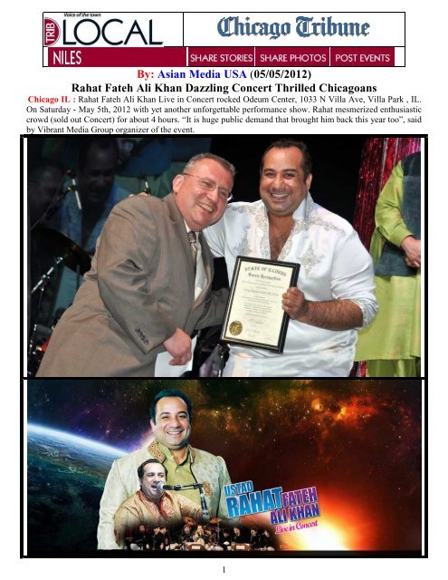 Rahat Fateh Ali Khan Dazzling Concert Thrilled ... - Asian Media USA