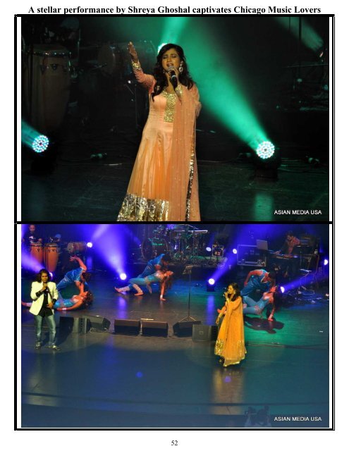 A stellar performance by Shreya Ghoshal ... - Asian Media USA