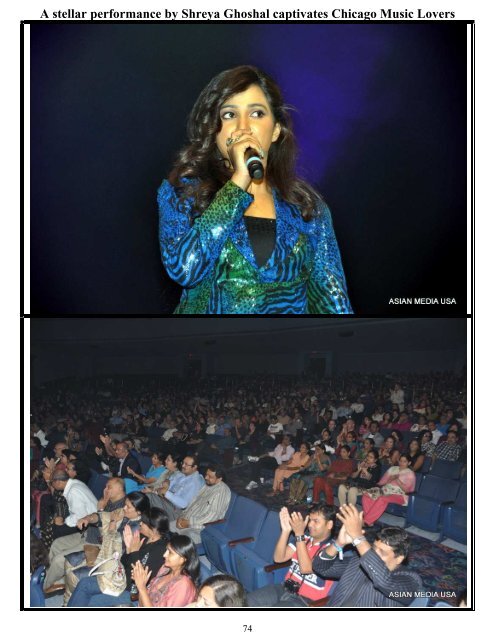 A stellar performance by Shreya Ghoshal ... - Asian Media USA