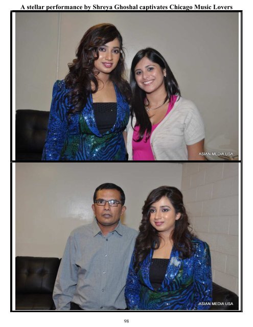 A stellar performance by Shreya Ghoshal ... - Asian Media USA