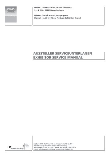 aussteller serviceunterlagen exhibitor service manual - FWTM