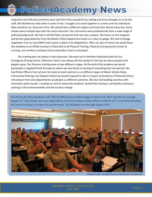 DPD Newsletter May 2015