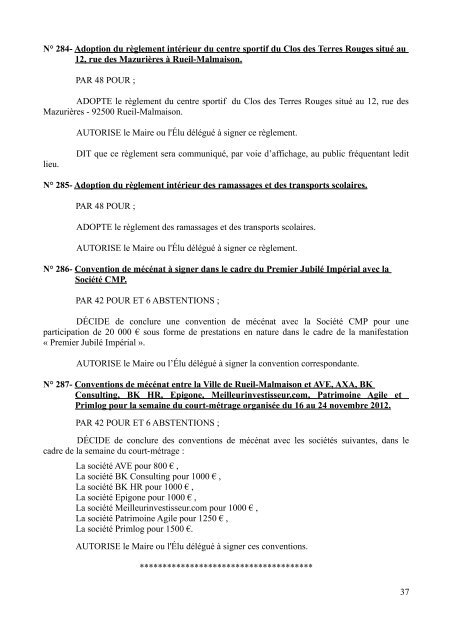 COMPTE RENDU DE RÉUNION DU CONSEIL MUNICIPAL