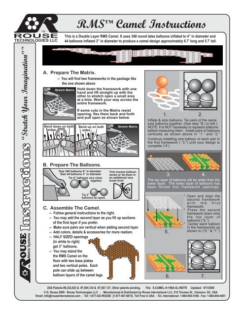 Camel 6.7' Instructions - Rouse International