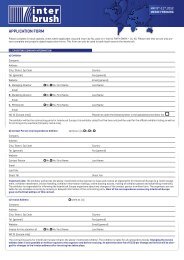 APPLICATION FORM - FWTM