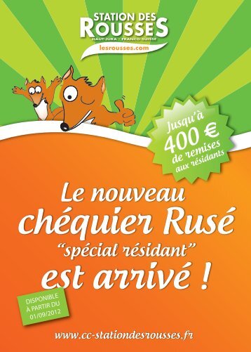 chéquier Rusé est arrivé !