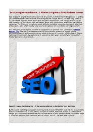 Search engine optimisation - 5 Pointer to Optimize Your Business Success