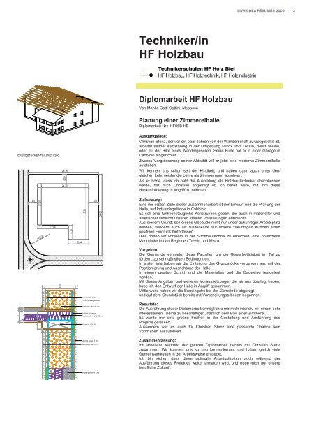 Techniker/in HF Holzbau - Hochschule für Architektur, Holz und Bau ...