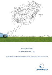 FINANCIAL REPORT LANDI RENZO GROUP 2011 - Borsa e Mercati