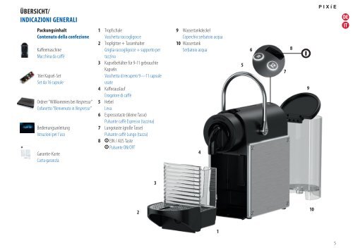 Delonghi Pixie EN 125.A - Multi lingua - De'Longhi - Pixie EN 125.A - Libretto istruzioni