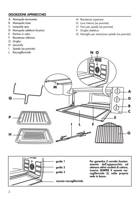 Sfornatutto de longhi manuale istruzioni
