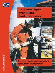 La connectique hydraulique haute pression