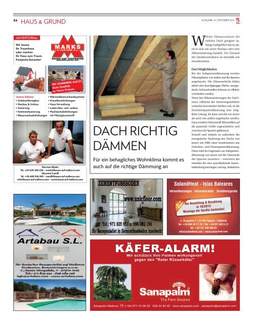 Die Inselzeitung Mallorca Oktober 2015