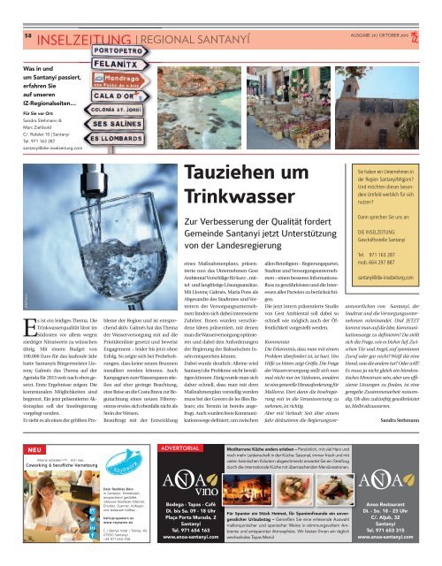 Die Inselzeitung Mallorca Oktober 2015