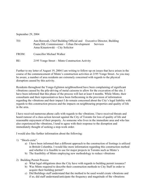 Letter to Chief Building Official and Executive ... - Michael Walker