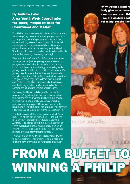 Youth Service News Issue 1 - Leicestershire County Council