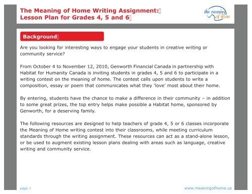 assignment of home meaning