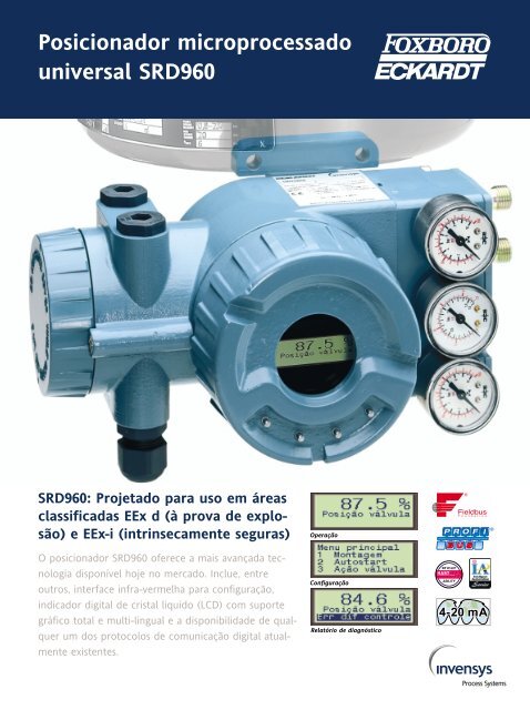 Posicionador microprocessado universal SRD960 - Invensys