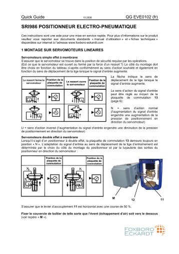 sri986 positionneur electro-pneumatique - FOXBORO ECKARDT