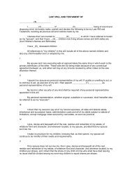 LAST WILL AND TESTAMENT OF - Free Legal Forms, documents ...