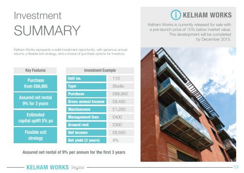 KELHAM Sheffield Brochure