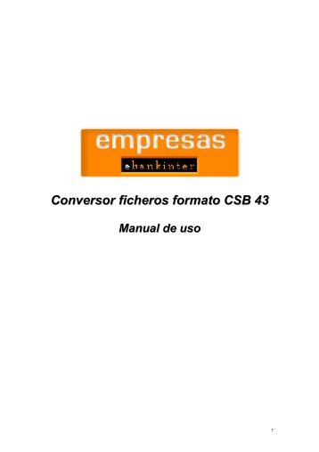 Conversor ficheros formato CSB 43