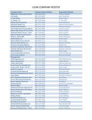 UCAR COMPANY ROSTER