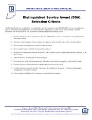 Distinguished Service Award (DSA) Selection Criteria