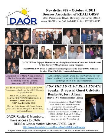 Newsletter #28 - Downey Association of REALTORS