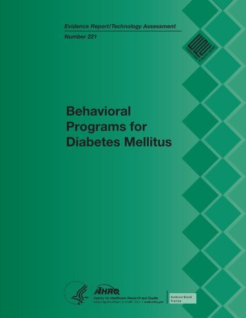 Behavioral Programs for Diabetes Mellitus