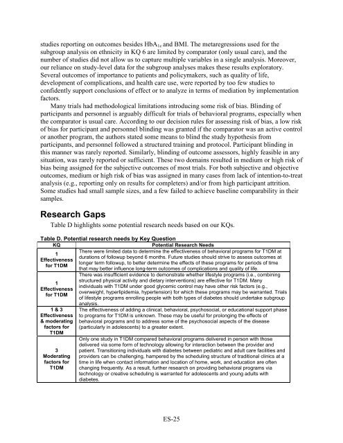 Behavioral Programs for Diabetes Mellitus